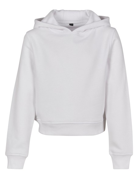 B-BY113-Girls Cropped Sweat Hoody