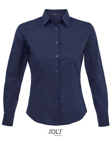 SOL-17015-Womens Long Sleeved Stretch Shirt Eden