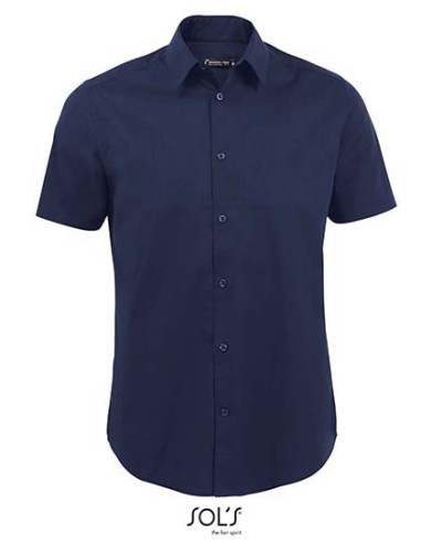 SOL-17030-Mens Stretch-Shirt Broadway Short Sleeve