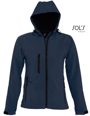 SOL-46802-Womens Hooded Softshell Jacket Replay