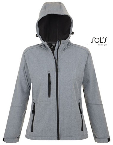 SOL-46802-Womens Hooded Softshell Jacket Replay