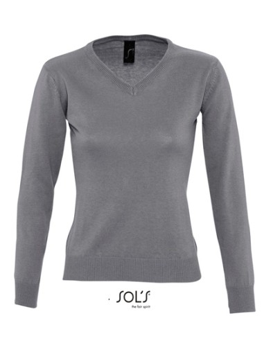 SOL-90010-Womens V-Neck Sweater Galaxy