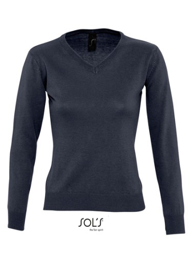 SOL-90010-Womens V-Neck Sweater Galaxy