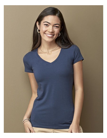 STE-ST9710-Stretch-T V-Neck Women
