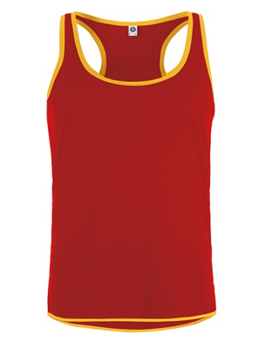 STR-SW305-Mens Contrast Sports Vest