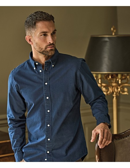 TEE-4002-Mens Casual Twill Shirt