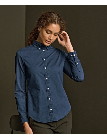 TEE-4003-Womens Casual Twill Shirt