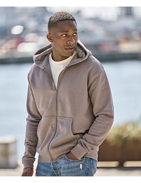 TEE-5154-UNLABELED Hooded Full Zip Sweatshirt