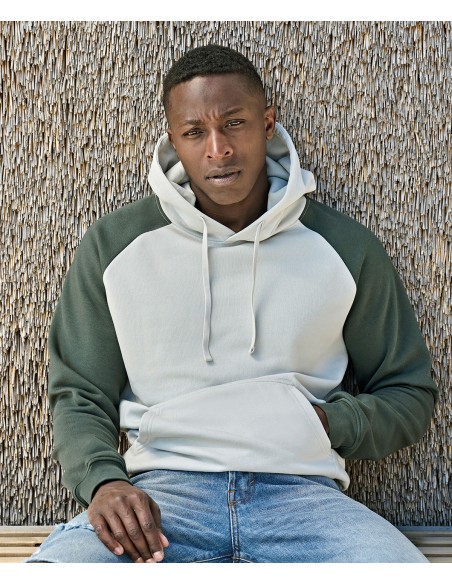 TEE-5156-UNLABELED Two-Tone Hooded Sweatshirt
