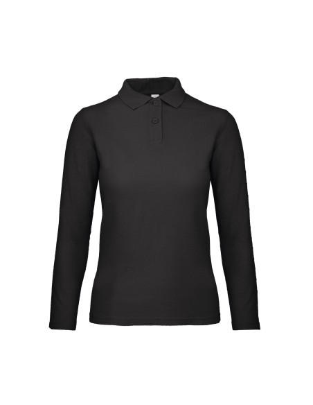 B-PWI13-Womens Long Sleeve Polo ID.001