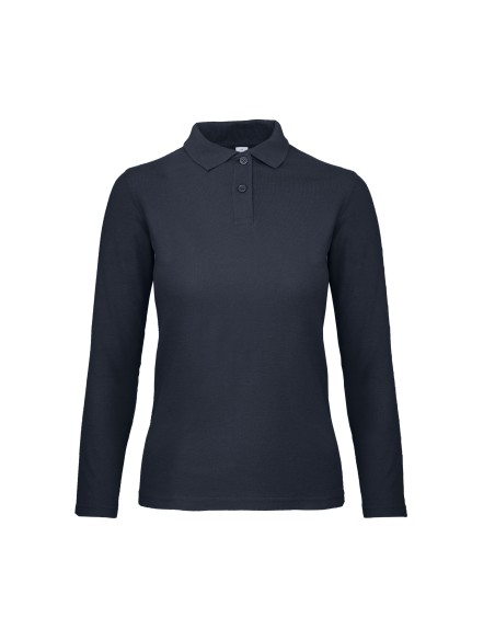 B-PWI13-Womens Long Sleeve Polo ID.001