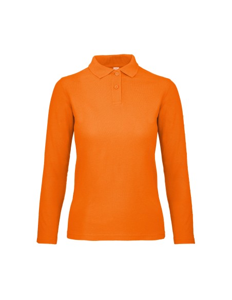 B-PWI13-Womens Long Sleeve Polo ID.001