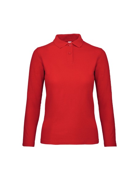 B-PWI13-Womens Long Sleeve Polo ID.001