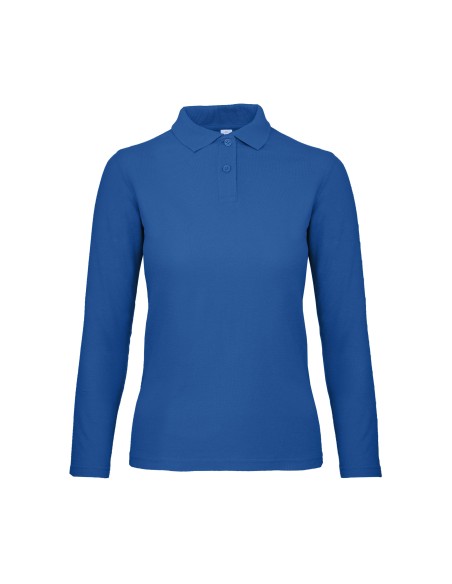 B-PWI13-Womens Long Sleeve Polo ID.001