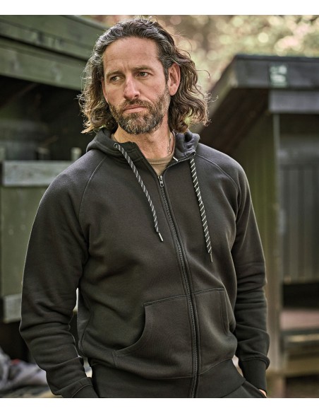 TEE-5435-Mens Fashion Full Zip Hood