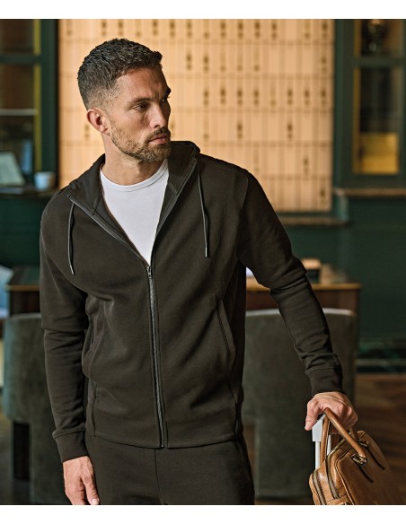 TEE-5508-Ribbed Interlock Hooded Full Zip