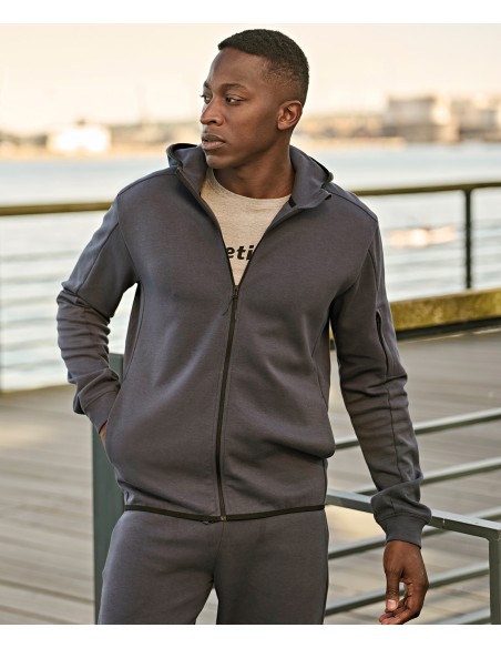 TEE-5706-Athletic Hooded Full Zip Sweat