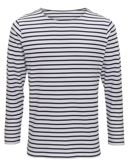 A-AQ070-T-shirt marinière « coastal » homme à manches longues