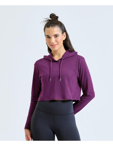 TRI-TR088-T-shirt à capuche crop TriDri® pour femme
