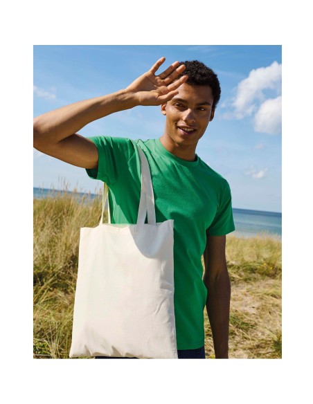 TIG-T90014-Tiger Cotton Shopping Bag With Long Handles