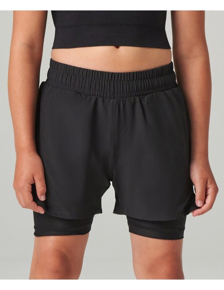 TOM-TL617-Short de sport double couche pour enfants
