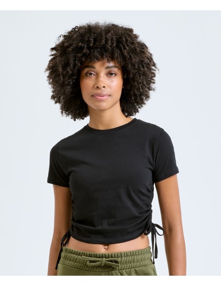TRI-TR069-Womens Ruched Crop Top