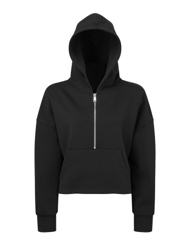 TRI-TR077-Womens Half Zip Hoodie