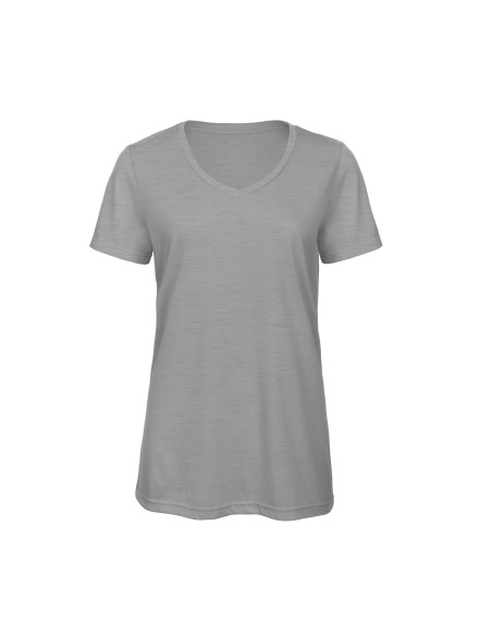 B-TW058-Womens V-Neck Triblend T-Shirt