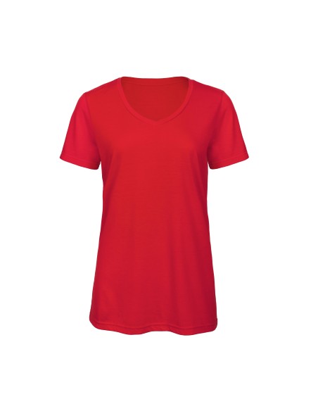 B-TW058-Womens V-Neck Triblend T-Shirt