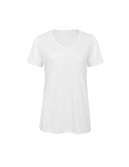 B-TW058-Womens V-Neck Triblend T-Shirt