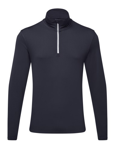 TRI-TR111-Top en tissu gratté recyclé à ¼ de zip et à manches longues TriDri®