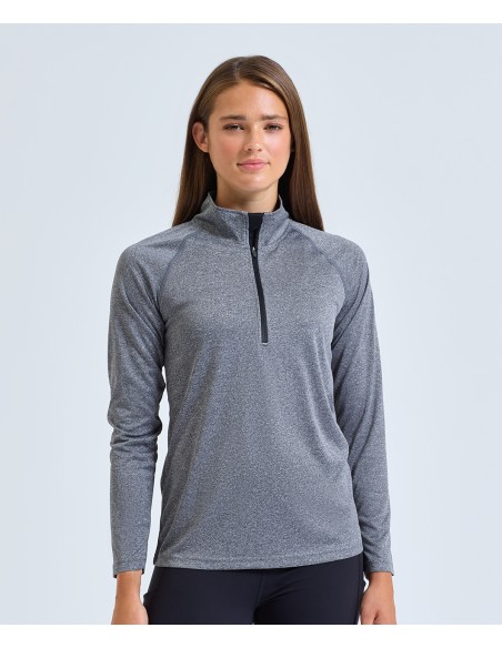 TRI-TR120-Womens Long Sleeve Performance ¼ Zip