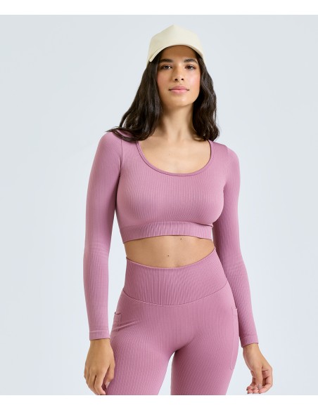TRI-TR224-Haut court femme TriDri® '3D Fit’ côtelé et sans coutures