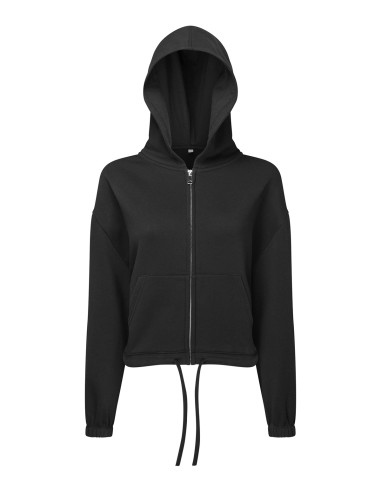 TRI-TR601-Womens Recycled Drawstring Full-Zip Hoodie