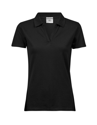 TEE-1409-Womens Luxury Stretch V-Neck Polo