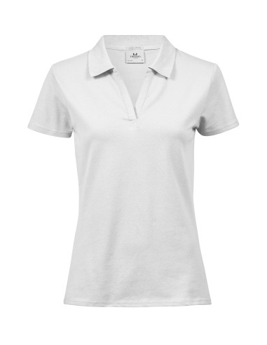 TEE-1409-Womens Luxury Stretch V-Neck Polo