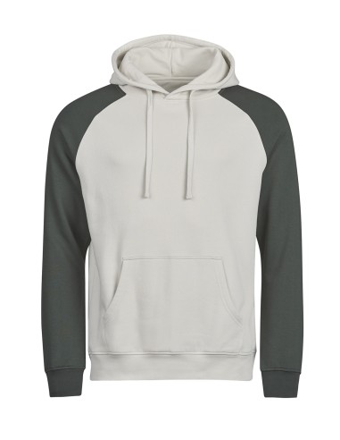 TEE-5156-UNLABELED Two-Tone Hooded Sweatshirt