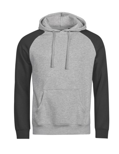 TEE-5156-UNLABELED Two-Tone Hooded Sweatshirt
