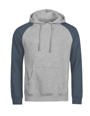 TEE-5156-UNLABELED Two-Tone Hooded Sweatshirt