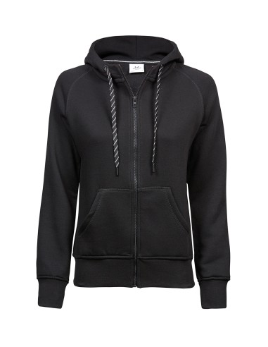 TEE-5436-Womens Fashion Full Zip Hood
