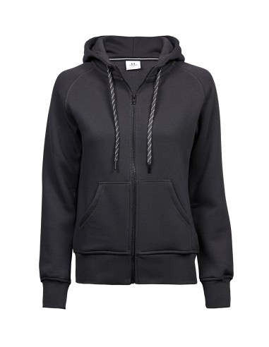 TEE-5436-Womens Fashion Full Zip Hood