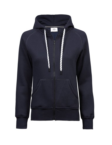 TEE-5436-Womens Fashion Full Zip Hood