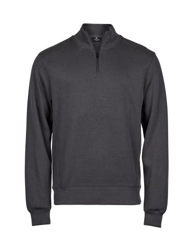 TEE-5506-Ribbed Interlock Half Zip
