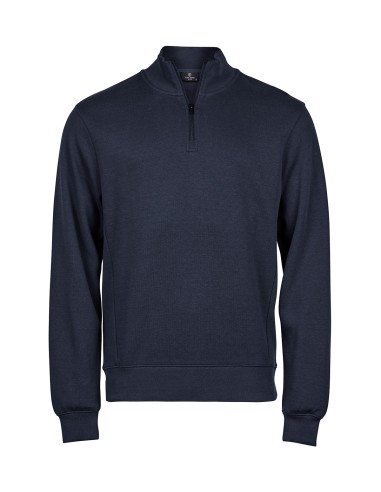 TEE-5506-Ribbed Interlock Half Zip