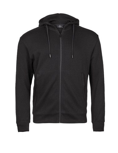 TEE-5508-Ribbed Interlock Hooded Full Zip