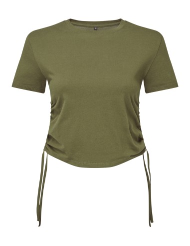 TRI-TR069-Womens Ruched Crop Top