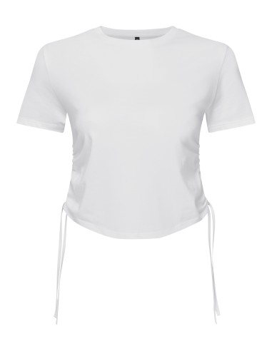 TRI-TR069-Womens Ruched Crop Top