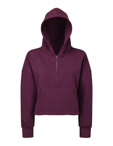 TRI-TR077-Womens Half Zip Hoodie