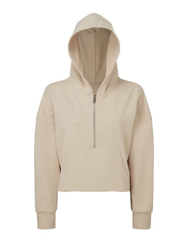 TRI-TR077-Womens Half Zip Hoodie