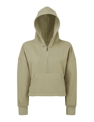 TRI-TR077-Womens Half Zip Hoodie